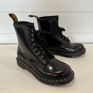 Dr. Martens 1460 Two Tone Arcadia Burgundy Red/Black Boots Size 7